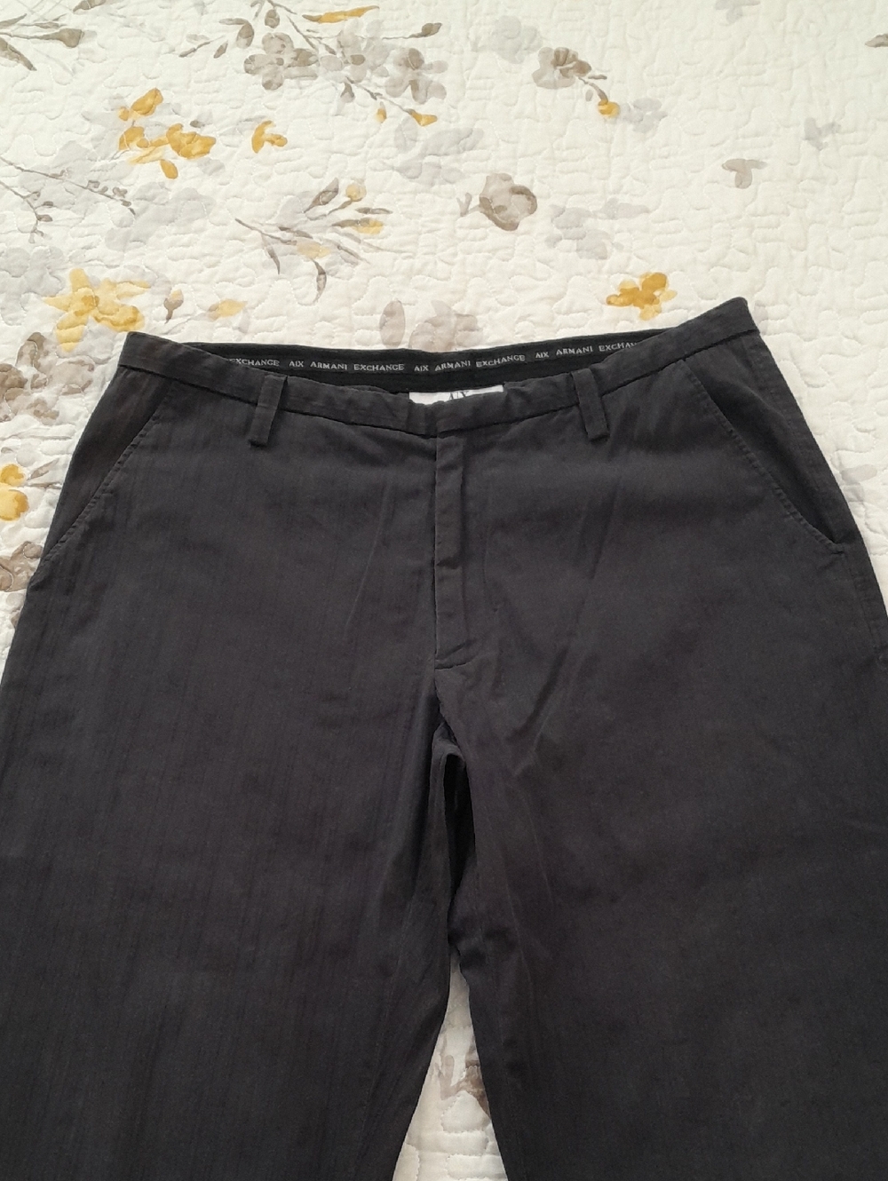 Armani Exchange Women Dark Charcoal Chinos
